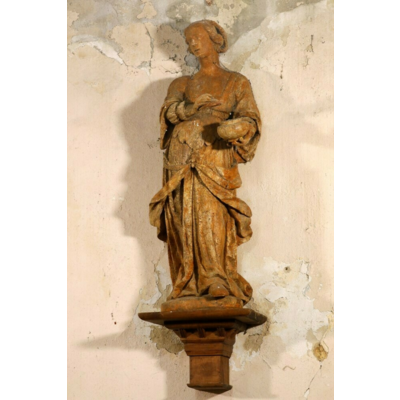 Marie-Madeleine  - La sainte porte un flacon de parfum dont elle s'est servie pour laver les pieds du Christ