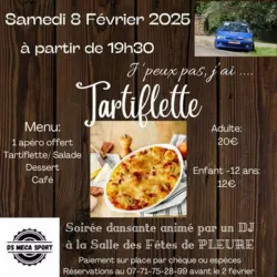 TARTIFLETTE A PLEURE le 8 FEVRIER 18 H 30