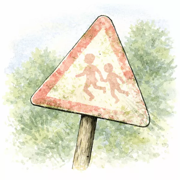 Les panneaux de la circulation routière fatigués